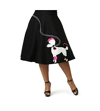 Unique Vintage Plus High Waist Soda Shop Swing Skirt