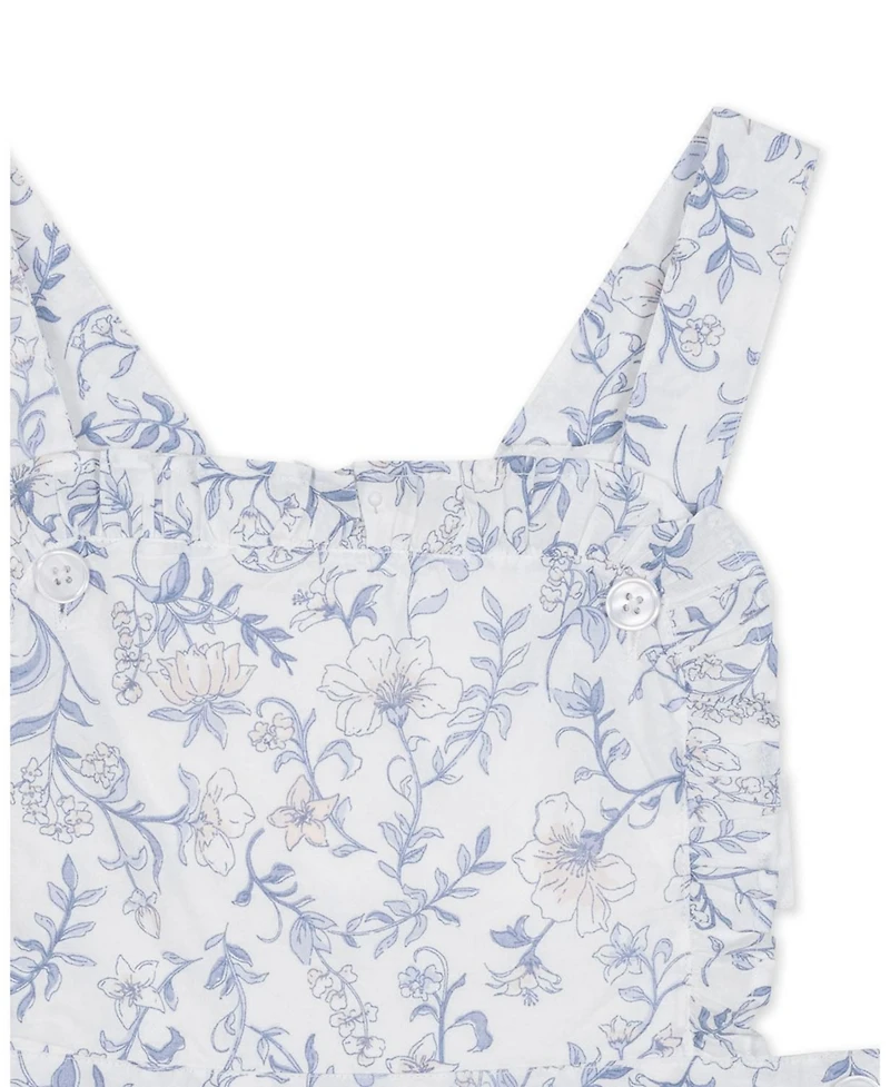 Hope & Henry Little and Big Girls' Organic Ruffle Edge Apron Dress
