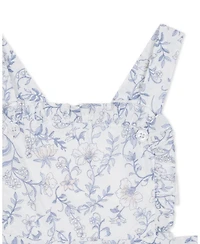 Hope & Henry Little and Big Girls' Organic Ruffle Edge Apron Dress