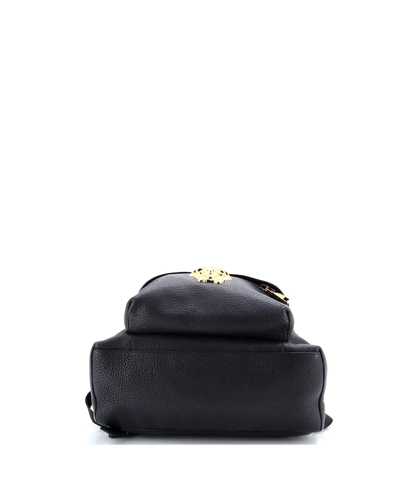 Pre-Owned Versace Large Medusa Zip Backpack Leather