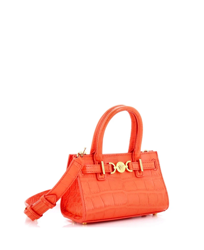 Pre-Owned Versace Small Medusa 95 Tote Embossed Leather