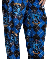 Harry Potter Girls Hogwarts Houses Crest Plaid Lounge Pants Pajamas