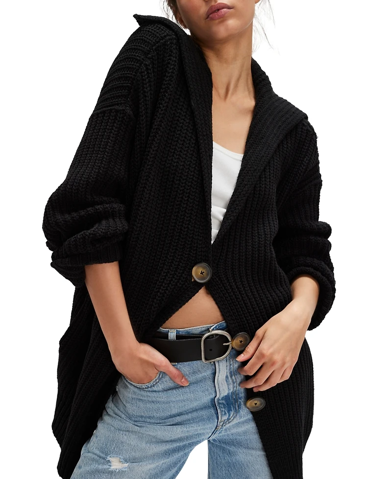 Free People Women's Swim Too Deep Cardi Long Sleeve Sweater