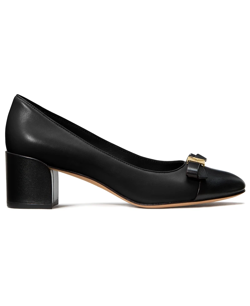 kate spade new york Women's Deco Bow Smooth Leather Ballet Pumps