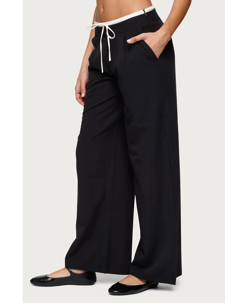 Edikted Women's Peekaboo Drawstring Pants