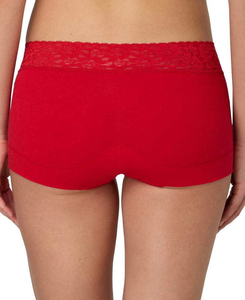 Maidenform Cotton Dream Lace Boyshort Underwear 40859