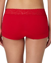 Maidenform Cotton Dream Lace Boyshort Underwear 40859