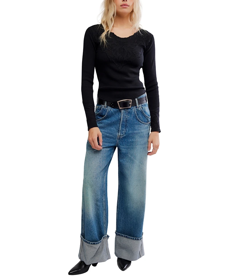 Free People Women's Butterfly Cuff Top
