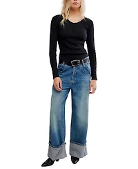Free People Women's Butterfly Cuff Top