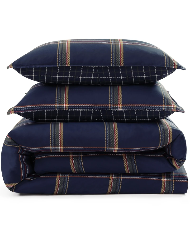Tommy Hilfiger Beacon Plaid Cotton 2-Pc. Duvet Cover Set, Twin