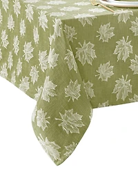 Elrene Falling Leaves Jacquard Cotton Tablecloth