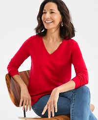 Style & Co Women's V-Neck Long-Sleeve Sweater, Created for Macy's