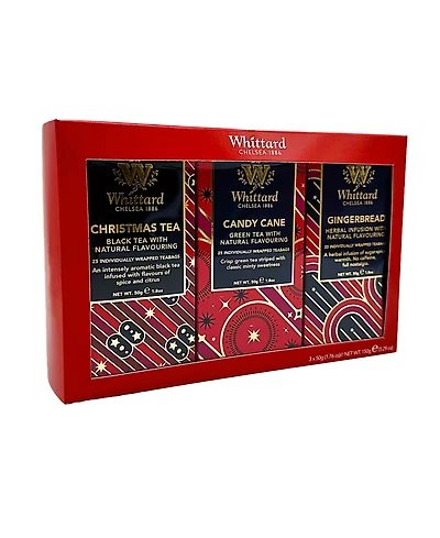 Whittard of Chelsea Christmas Tea Trio, 3x 25 pieces