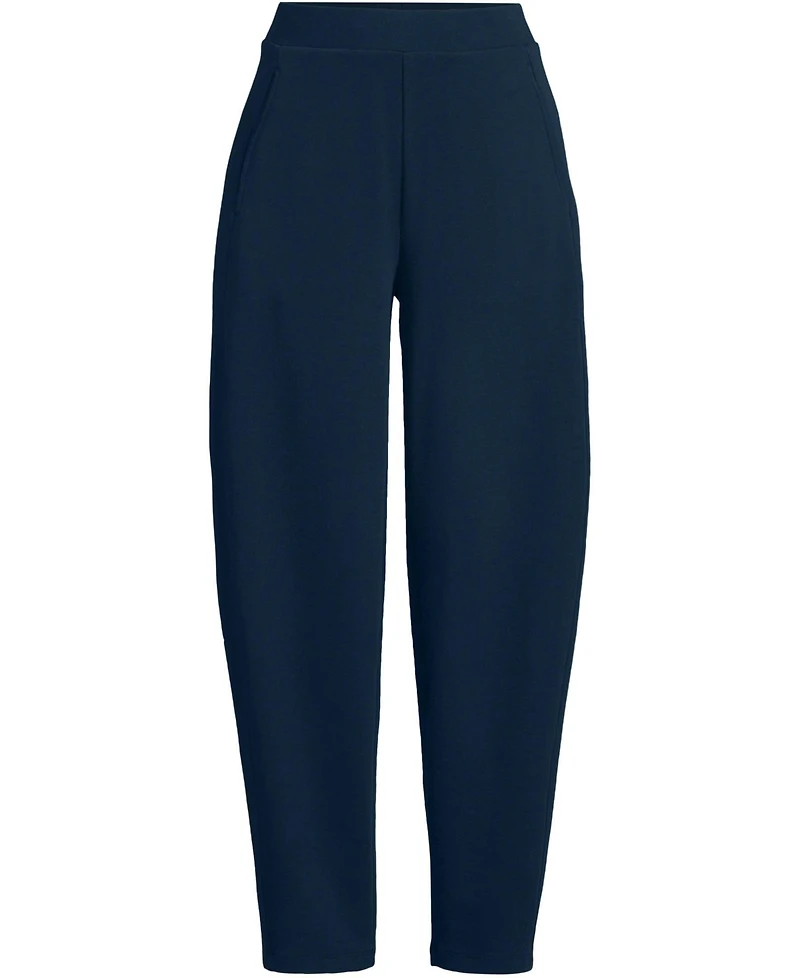 Lands' End Women's Sport Knit High Rise Barrel Ankle Pants