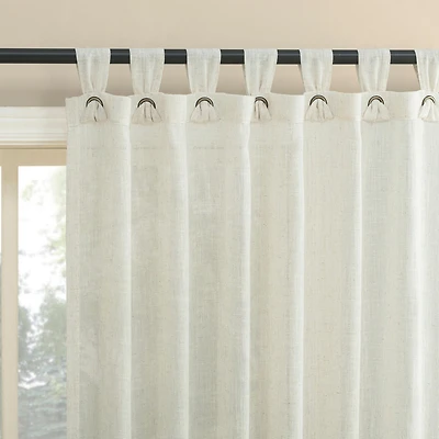 No. 918 Wescott Linen Blend Sheer Tab Top Curtain Panel