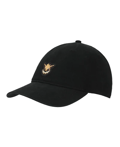 Pokemon Eevee Printed Patch Black Unstructured Baseball Cap