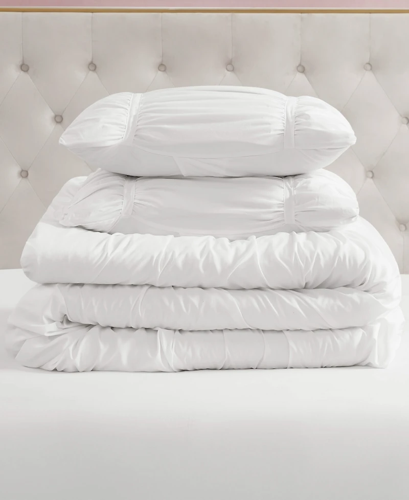 Juicy Couture Ribbon Ruched 3-Pc. Comforter Set, Full/Queen