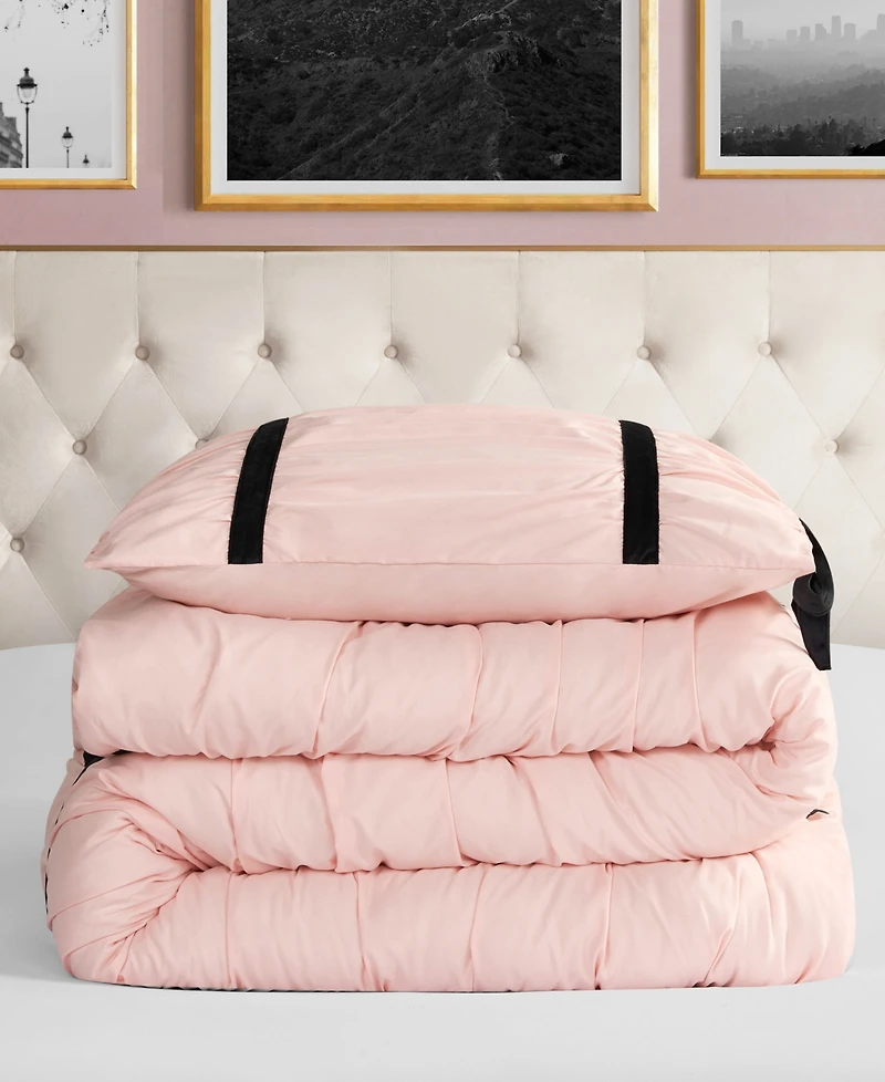 Juicy Couture Amelie Velvet Bows Ruched 2-Pc. Comforter Set, Twin/Twin Xl