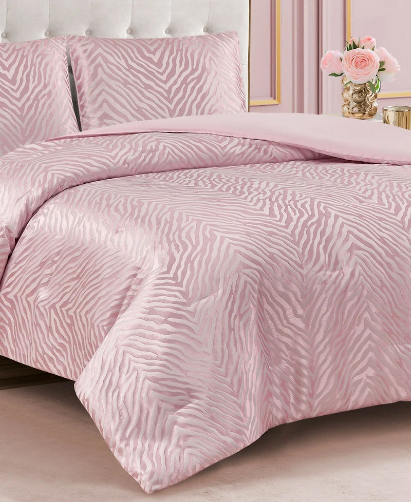 Juicy Couture Sparkle Zebra Jacquard 2-Pc. Comforter Set, Twin/Twin Xl