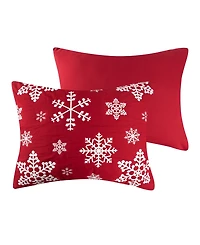 Greenland Home Fashions Snowflakes Holiday Matelasse -Pc. Coverlet Set