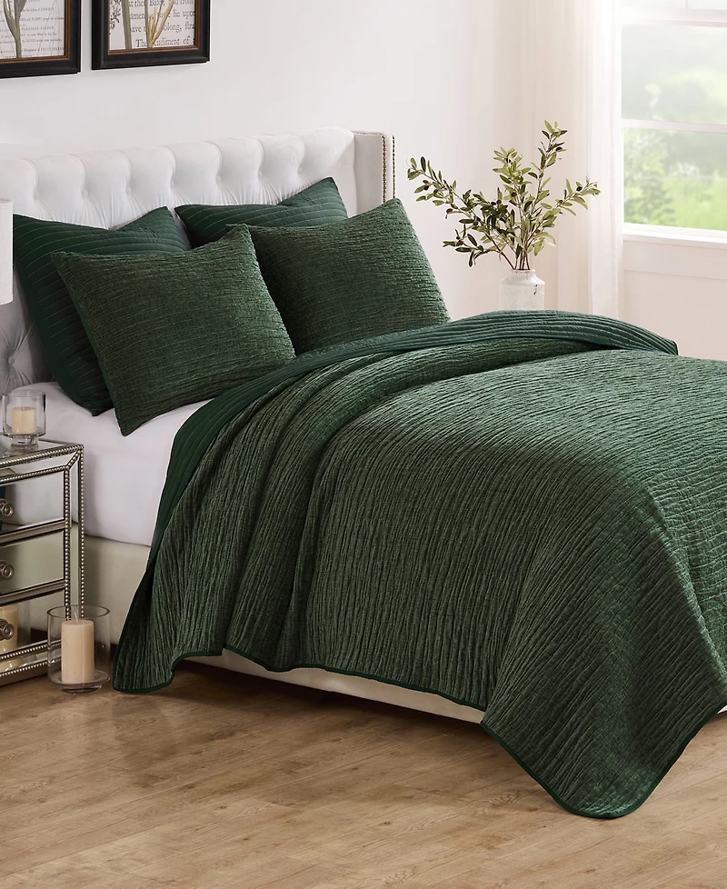 Greenland Home Fashions Velvet Crush Textured 2-Pc. Quilt Set, Twin