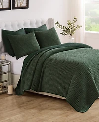 Greenland Home Fashions Velvet Crush Textured 2-Pc. Quilt Set, Twin