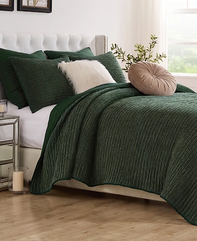 Greenland Home Fashions Velvet Crush Textured 3-Pc. Quilt Set