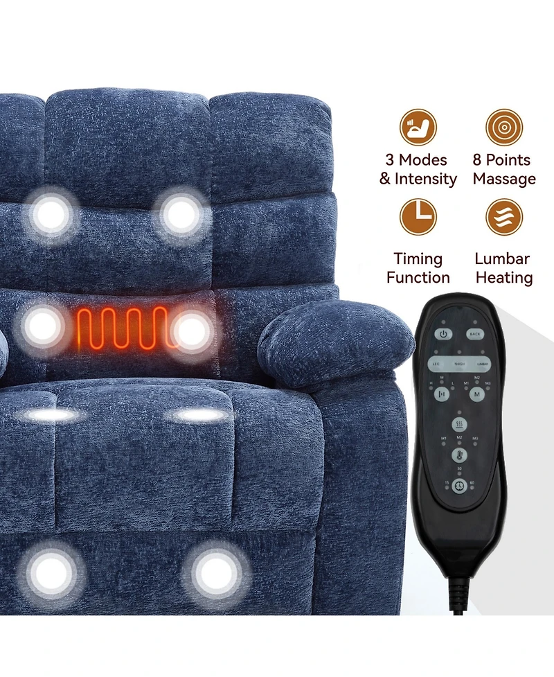 Boyel Living Power Lift Recliner Chair Recliners for Elderly with Heat and Massage Recliner Chair