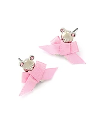 Betsey Johnson Faux Stone Teddy Bear Bow Stud Earrings