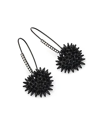 Betsey Johnson Faux Stone Spiky Heart Dangle Earrings
