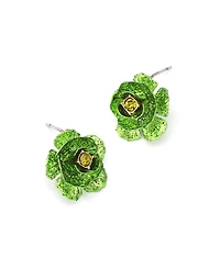 Betsey Johnson Faux Stone Flower Stud Earrings