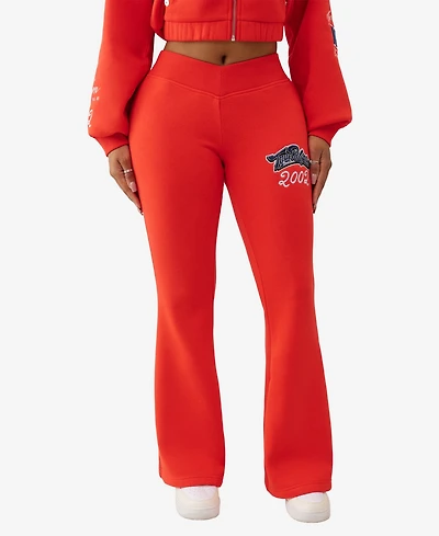 True Religion Women's Crystal V Flare Pants