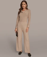 Donna Karan New York Women's Metallic Rib Knit Pants
