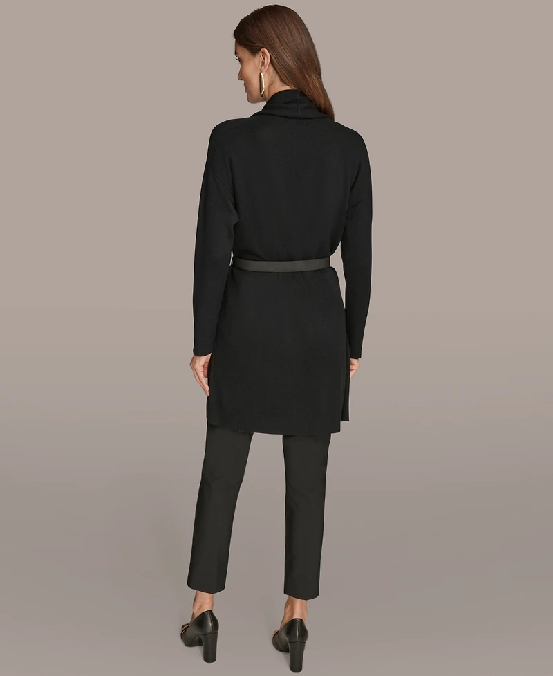 Donna Karan New York Women's Belted Open-Front Cardigan