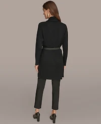 Donna Karan New York Women's Belted Open-Front Cardigan