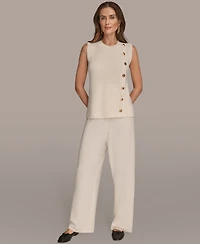 Donna Karan New York Women's Crewneck Sleeveless Sweater