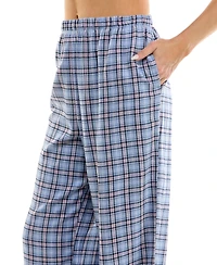Roudelain Women's Open Leg Flannel Sleepwear Pants