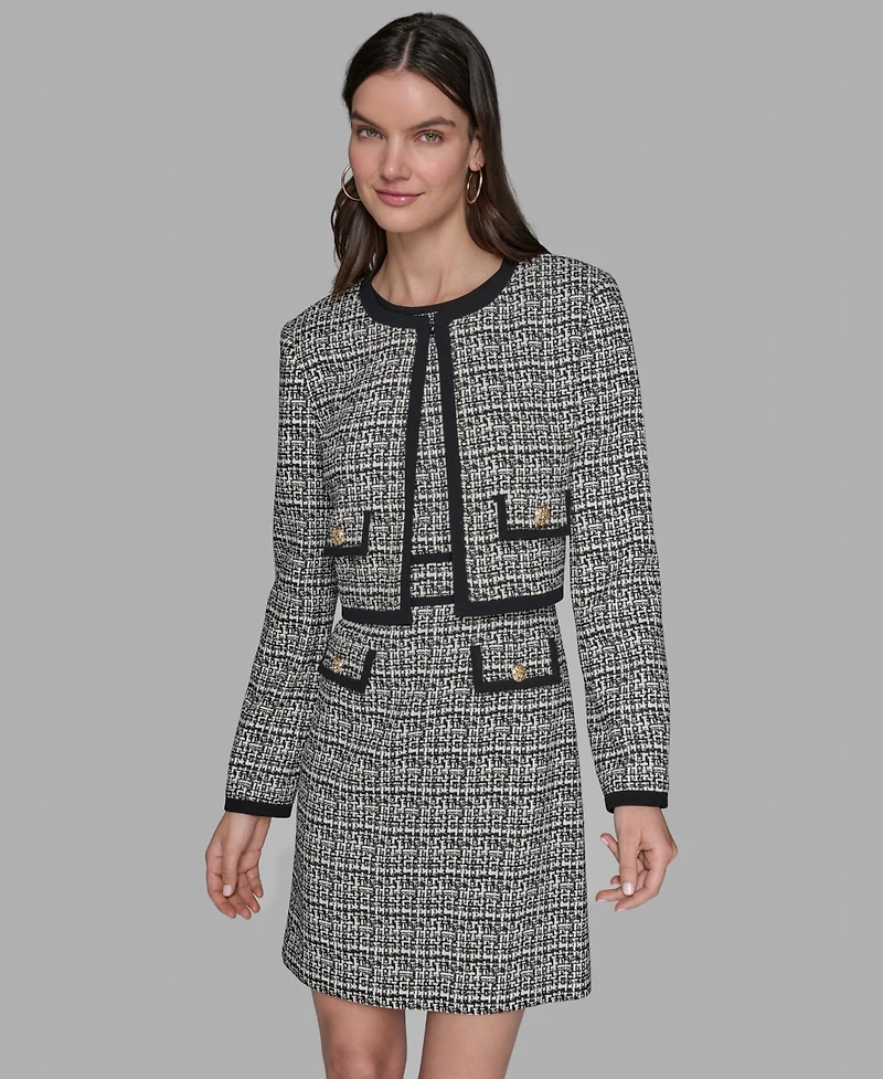 Karl Lagerfeld Paris Women's Textured Jacquard Jacket