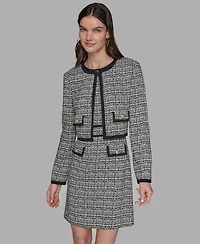 Karl Lagerfeld Paris Women's Textured Jacquard Jacket