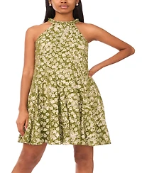 CeCe Women's Sleeveless Halter Neck Dress