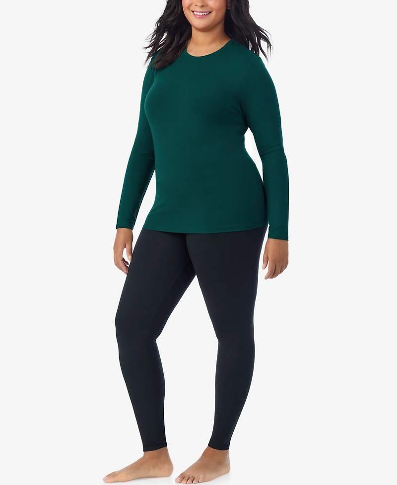 Cuddl Duds Plus Crewneck Long Sleeve Top