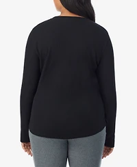Cuddl Duds Plus Cozy Stretch Thermal Crew Neck Top