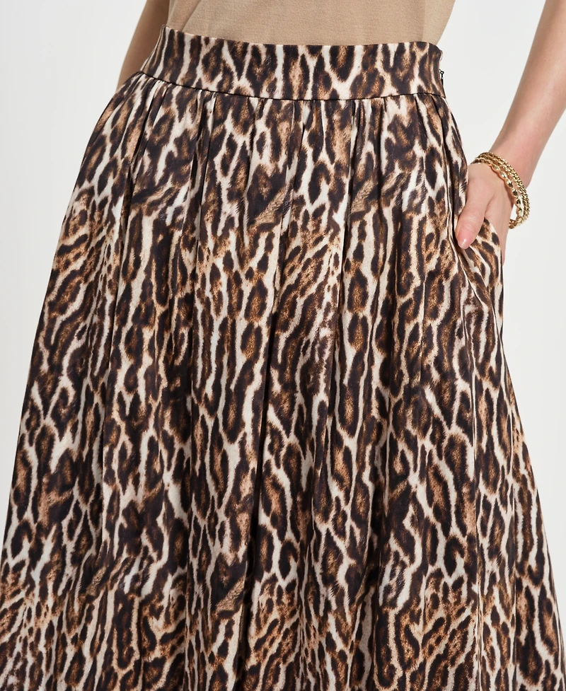 Isaac Mizrahi Women's Sateen Midi Full Skirt