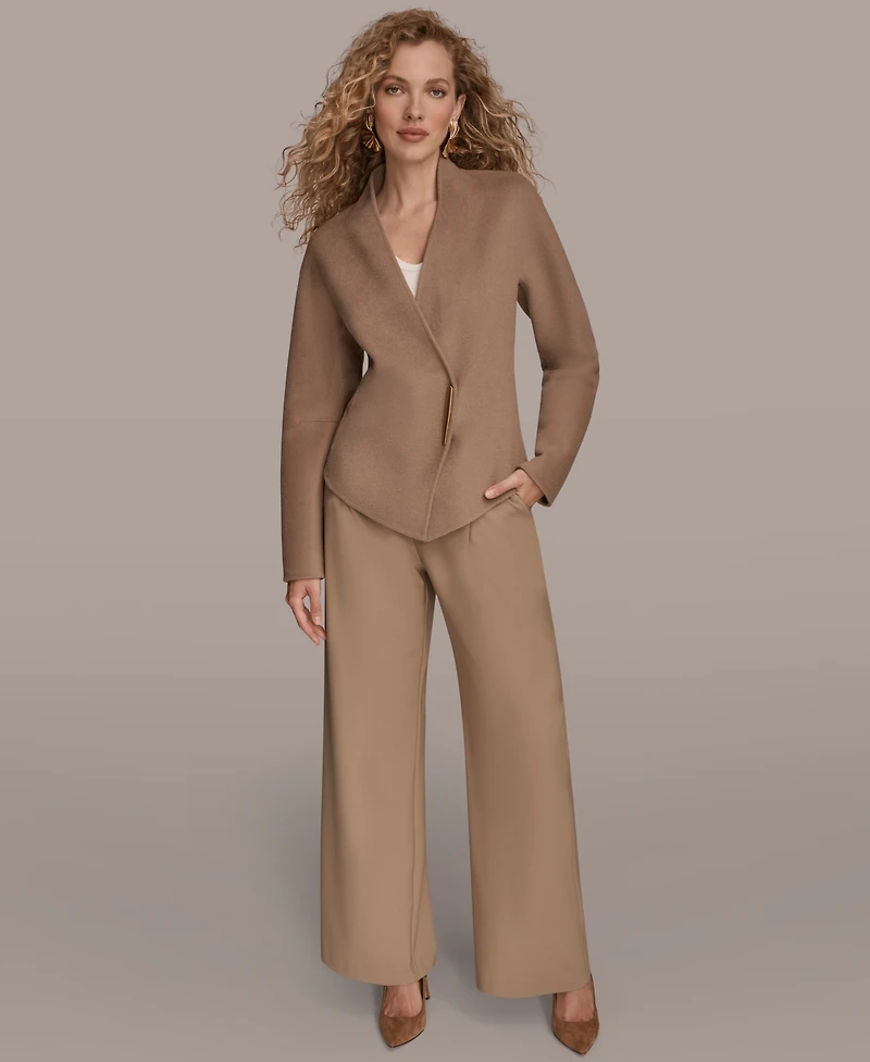 Donna Karan New York Women's Applique Detail V-Neck Jacket