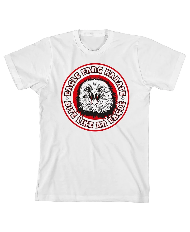 Cobra Kai Eagle Fang Karate Youth White Short Sleeve Tee-xl