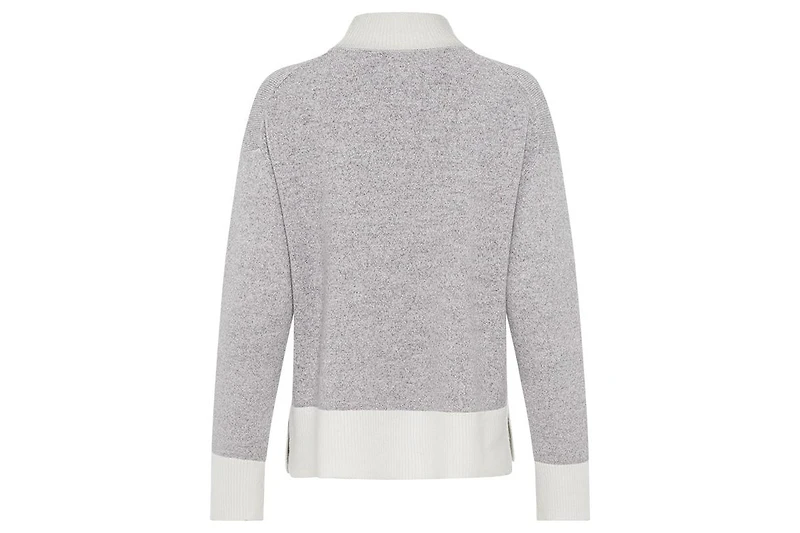 Olsen Melange Knit Mock Neck Sweater