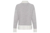 Olsen Melange Knit Mock Neck Sweater