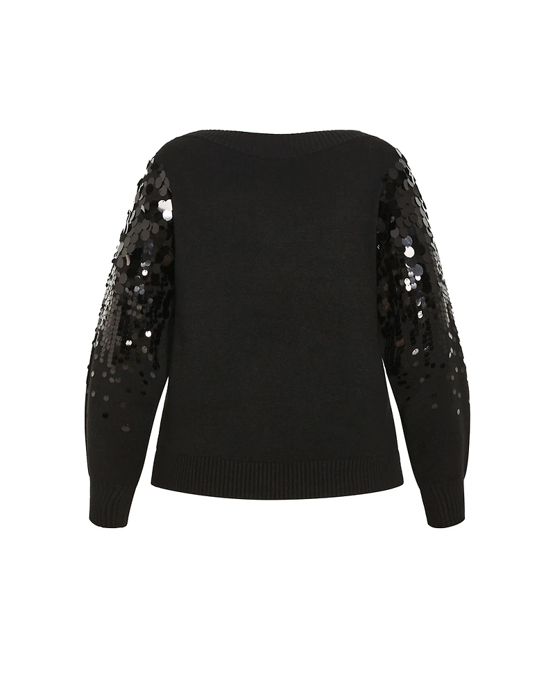 City Chic Plus Braylin Sequin Jumper