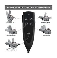 Maison Boucle Dual Motor Power Lift Recliner with Massage & Heat, Infinite Position Electric Chair with Solid Wood Arms-Maison Boucle