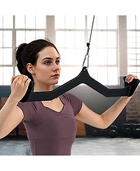 Akiudex 5-Piece Lat Pull-Down Attachment Set for Cable Machines, Ergonomic Home Gym Accessories